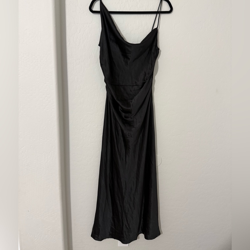 Black Slip Midi Dress - Women NWT